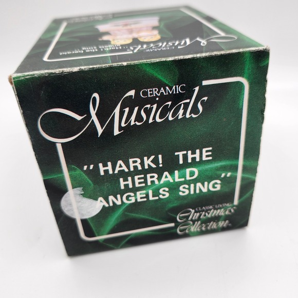 Classic Living Ceramic Musical "Hark! The Herald Angels Sing" Angels w/ Box - Picture 9 of 9